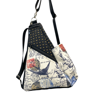 Origami Bag Travel Stamp Black/Cream