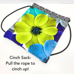 Reversible Cinch Sack Big Flower