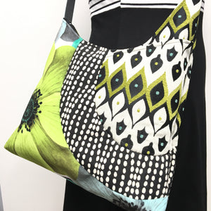 Cross Body Mardi Gras Green Lime Flower