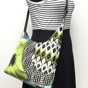 Cross Body Mardi Gras Green Lime Flower