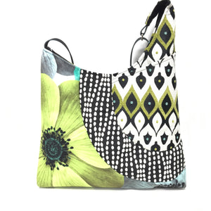 Cross Body Mardi Gras Green Lime Flower
