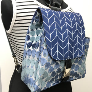 Backpack Navy Blue Mermaid Scales