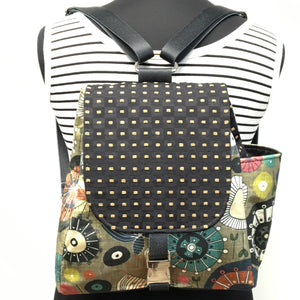 Backpack 60s Green, Black & Multi-Color
