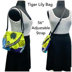 Tiger Lily Bag Blue Watercolor
