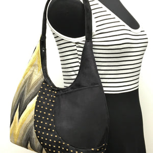 Hobo Bag Yellow/Grey Zig Zag