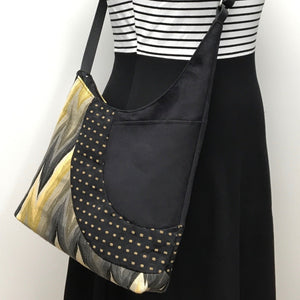 Cross Body Yellow/Grey Zig Zag