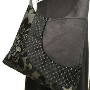 Cross Body Black Lotus Flower