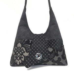 Joyful Tote Black Lotus Flower