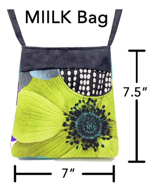 MIILK Bag Lime Flower / Black & White Wavy Dots