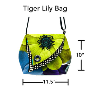 Tiger Lily Bag Blue Watercolor