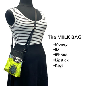 MIILK Bag Lime Flower / Black & White Wavy Dots