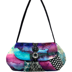 Watercolor Velvet Handbag