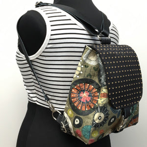 Backpack 60s Green, Black & Multi-Color